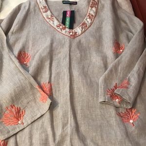 100% Linen Spring/Summer top Plus Size